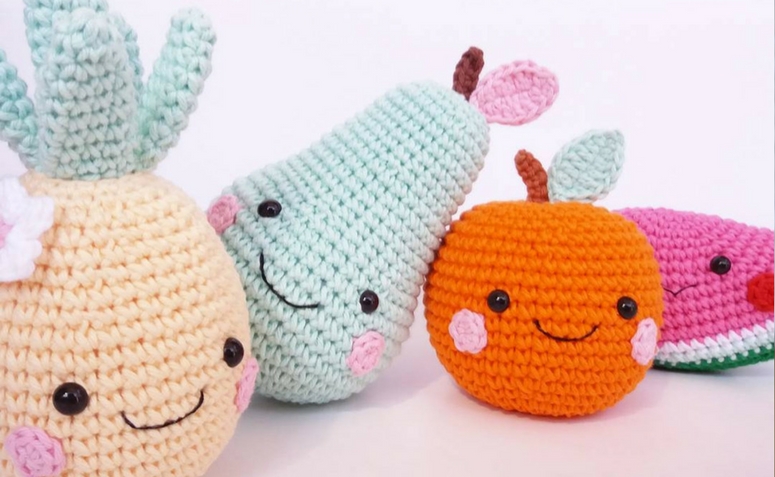 Frutas em Amigurumi